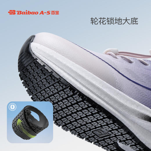 百宝运动鞋女鞋春夏新款网面休闲跑鞋轻便鞋子减震止滑跑步鞋女款 商品图0
