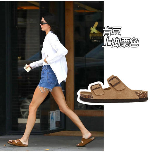 【东吉斯TOGISS吐司勃肯凉拖3689】高圆圆同款❗全牛皮💰❗吐司有多软，它就有多舒服！没有它不能搭的衣服 商品图3