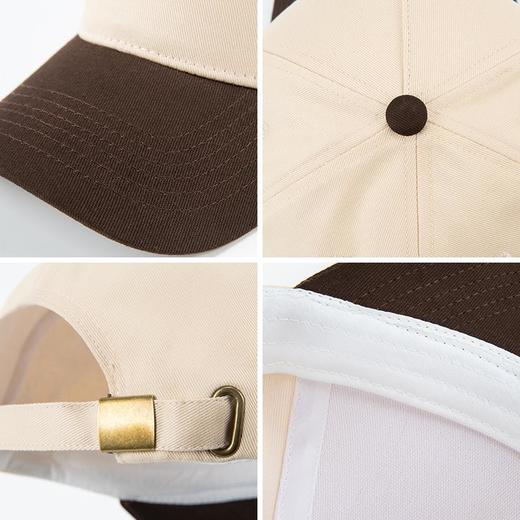 夏季帽子纯棉硬顶五片拼色棒球帽时尚百搭户外旅游遮阳防晒帽2021 商品图6