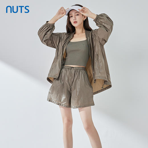 NUTS夏季新品纯色时尚松紧腰气质短裤323071012B 商品图0