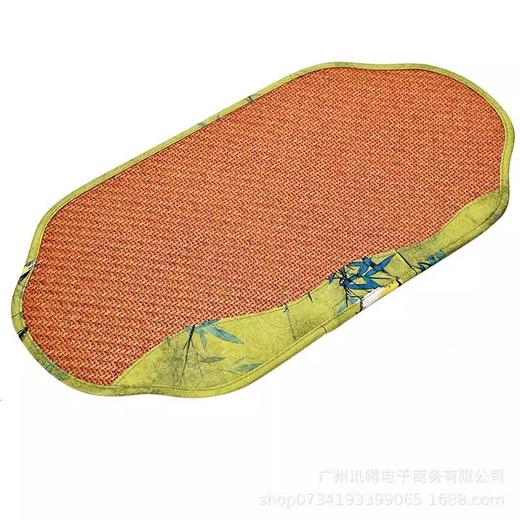 双面两用茶铺茶垫干泡席垫禅意功夫竹席茶几垫家用茶盘垫台隆金藤纹席方如意意竹(20*40cm)花语彩绘茶巾花岛夕阳（30*30cm） 商品图0