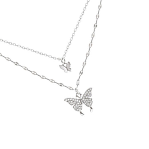 PIARA 闪钻蝴蝶双层项链NKA0149 商品图2