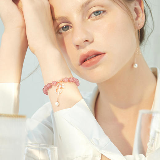 piara天然草莓晶葫芦水晶珍珠手串BKA3106 商品图2