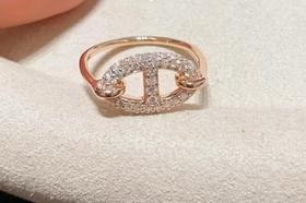 女款豬鼻滿鑽戒指
