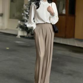 【à perles】大王*真丝直筒阔腿裤，春夏必入的一款真丝裤