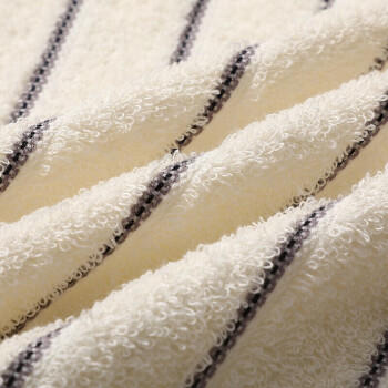 洁丽雅（Grace）毛巾礼盒A类抗菌纯棉套装商务送礼年会可绣字灰/白条纹 72*34运动 商品图2