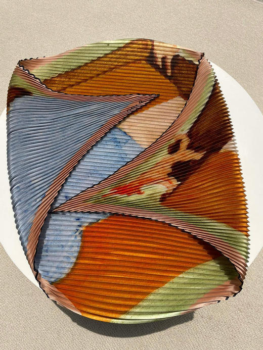 510-7 独家圆正 小禾 真丝风琴褶皱彩绘丝巾 商品图12