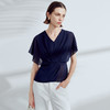 EITIE爱特爱夏季新款V领收腰X型法式显瘦T恤上衣7813518 商品缩略图2