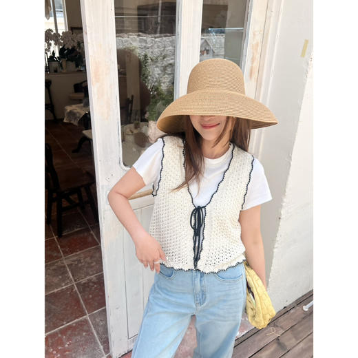 2505114    bash 黑边背心 全棉 商品图4