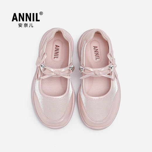 ANNIL/安奈儿女童夏季亮闪闪公主蝴蝶结皮鞋舞蹈鞋2025夏款HG5301403 商品图3