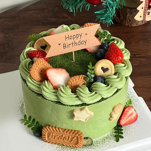 【抹茶绿色环】冰淇淋蛋糕 商品图0