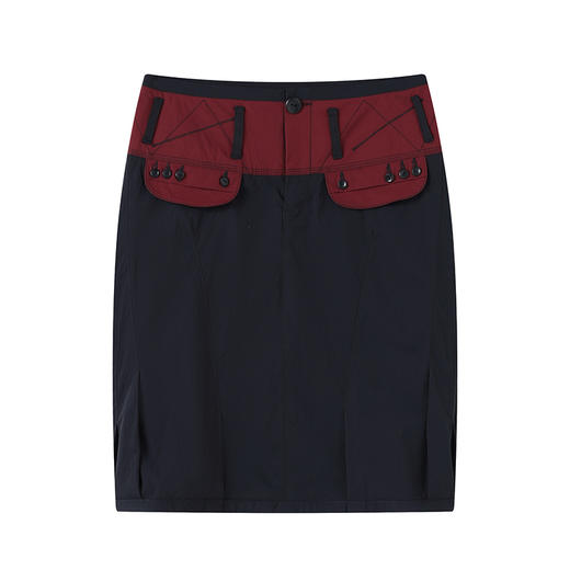 CryingCenter 多纽扣装饰乱褶线半裙 哭喊中心 商品图5