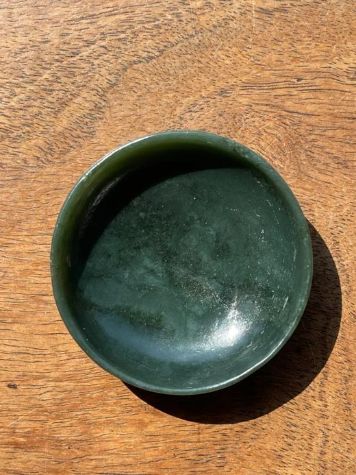 和田碧玉雕平底浅碗，顺丰包邮 商品图0