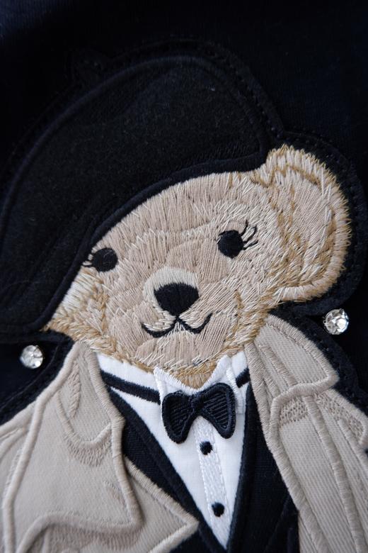 直发【刘诗诗同款】RL拉夫小熊刺绣黑色短袖T恤 商品图7