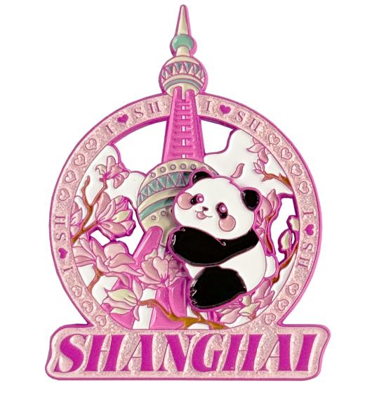 熊猫游东方明珠磁贴-沪 商品图0