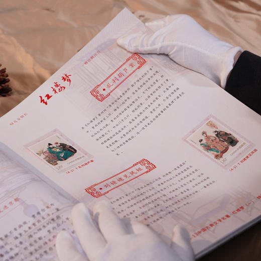 【超值赠品：帆布袋/卡片明信片】《中国古典文学名著·红楼梦》邮票珍藏册 系列邮票1-5全收录 含套票、小型张等品类 商品图6