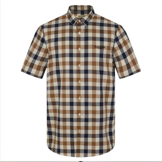 【海信嘉年华】Aquascutum雅格狮丹短袖衬衫 57卡其 商品图0