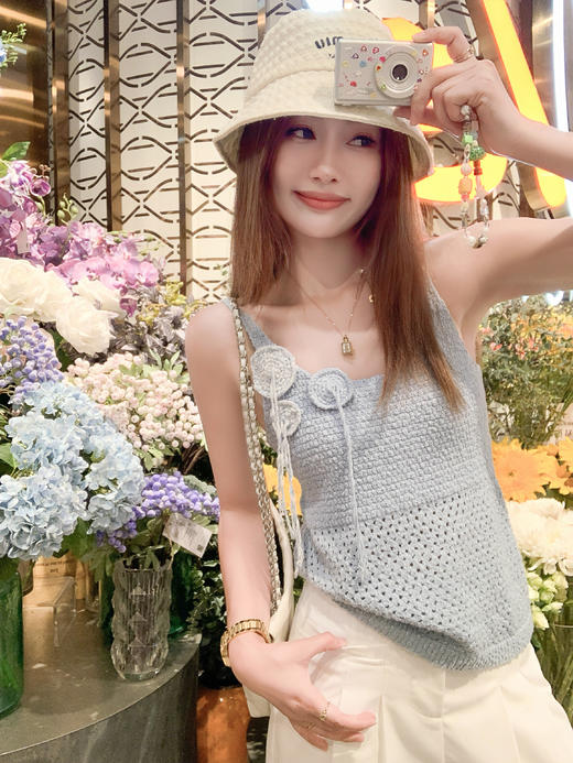 【129元任选2件】现货秒杀！卖完下架不再补 ！微信粉丝打折价！花朵针织背心吊带 商品图8