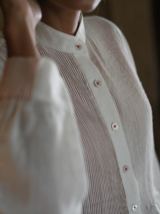 Jai  米白色印度棉加尔各答衬衫 商品图3