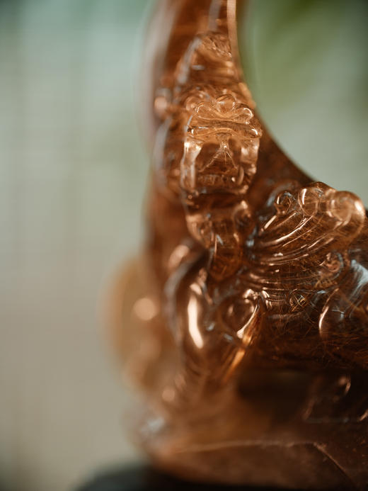 孤品 | 金发晶貔貅聚财镇 | 大梦香堂 商品图4