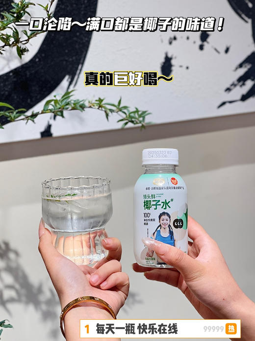 实现椰子水自由!!【椰谷领头鲜椰子水】，吴艳妮代言品牌🔥椰子水含量𝟏𝟎𝟎％，纯纯的无添加 ✅选用东南亚进口椰源！𝐎脂肪、𝐎白砂糖添加！ 商品图1