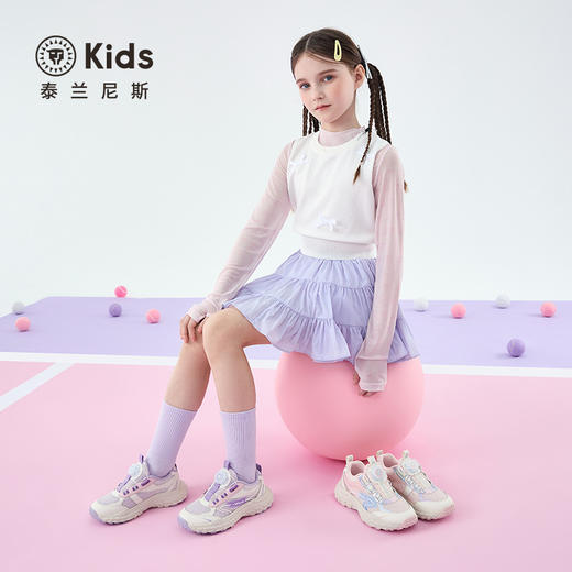 泰兰尼斯kids春季新款舒适运动鞋女童透气百搭跑步鞋轻便休闲鞋 T01D5A7139 商品图4