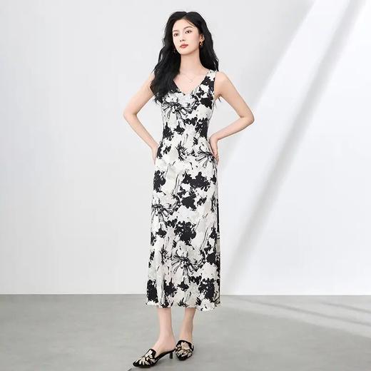 「高货wl」全新升级【铂金会员339/天猫459/差价120】(94216)洛诗琳法式印花背心裙2025夏季新款气质醋酸收腰裙子女94216 商品图2