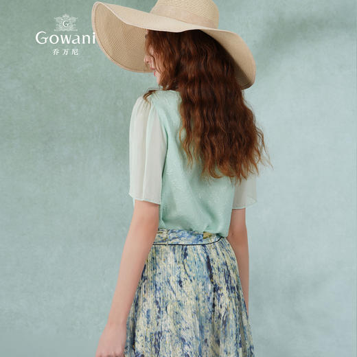 乔万尼夏新品上衣衬衫桑蚕丝真丝短袖衬衫ET2C228 商品图4