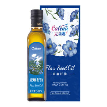 克莉娜一级冷榨亚麻籽油500ML*1 蓝礼盒 /粮油调味 /食用油 /橄榄油 商品图2