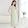 QS-82599788【减龄显瘦】100%桑蚕丝中长裙文艺气质修身V领真丝连衣裙9788 商品缩略图1
