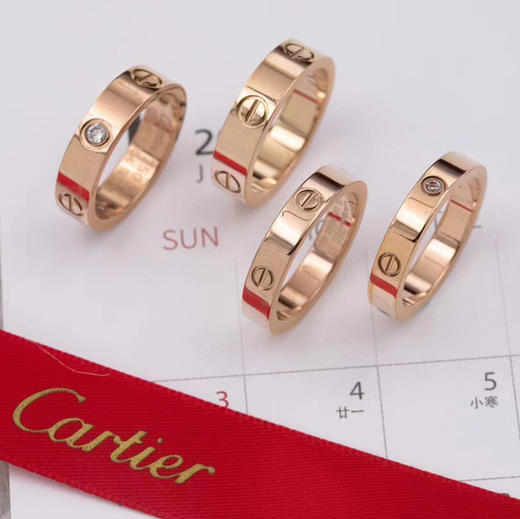 卡地亚同款Love带钻款男女戒指 商品图5