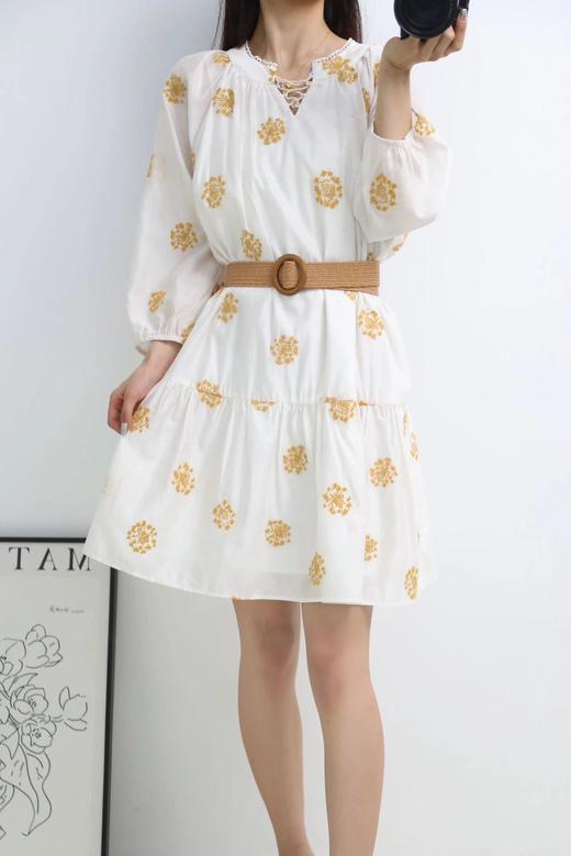 LPIUTY品牌直发！黄亦玫同款明媚感⚠️“繁花馥郁”黄玫瑰度假连衣裙❗️每单赠送腰带 商品图2