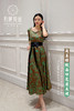 SZ2S58_庭芜绿色_连衣裙_春季_新中式方领缎面腰带收腰大摆长款_高级女装_BERNIEELEN 伯妮斯茵 商品缩略图5