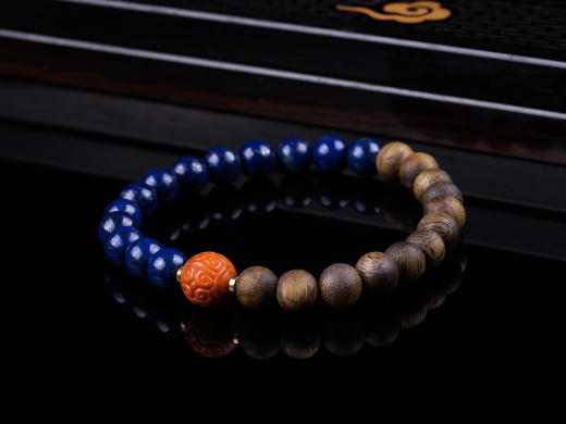 XY0271沉香+南红青金石手串 商品图5