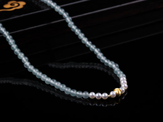 XY0277辣绿翡翠葫芦+珍珠小米珠手链 商品图6