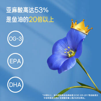 克莉娜一级冷榨亚麻籽油500ML*1 蓝礼盒 /粮油调味 /食用油 /橄榄油 商品图3