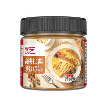 展艺坚果酱扁桃仁酱100g餐涂抹吐司蛋糕面包调味慕斯夹心馅料 /粮油调味 /调味品 /西式酱料 商品图0