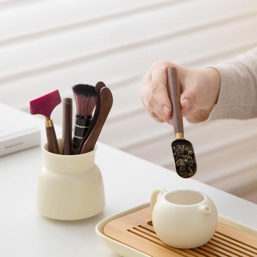 茶道六君子黑檀木茶刮茶夹泡茶配件 商品图1