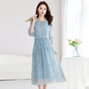 QS-82599722【气质优雅】真丝顺纡绣花A字中长裙大码百搭桑蚕丝连衣裙女9722 商品缩略图2