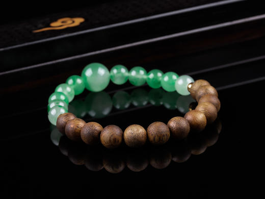 XY0246沉香+非洲翠半山半水手串 商品图3