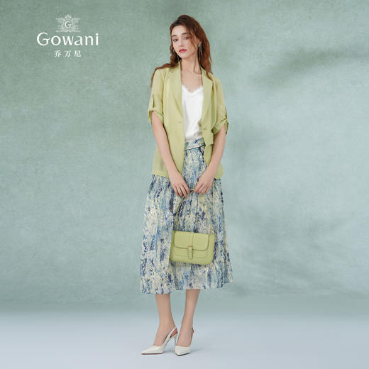 乔万尼小西装夏季新款中袖收腰外套清透真丝ET2B239 商品图3