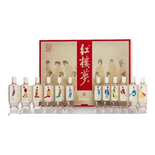 【品鉴收藏】四川宜宾红楼梦酒 十二金钗小酒礼盒  52度 浓香型白酒 100mL*12瓶礼盒装 商品图0