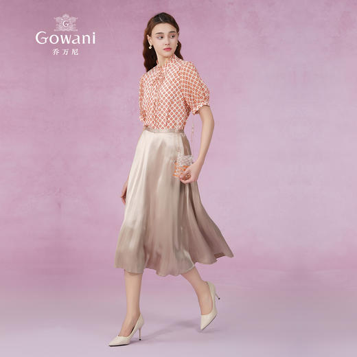 乔万尼新品夏季真丝衬衫显瘦桑蚕丝上衣ET2C248 商品图2