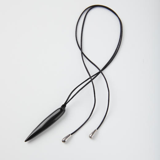 ROMI STUDIO 非金属棉绳项链 简约风黑色锥形吊坠项链 RWCRP32809 商品图5