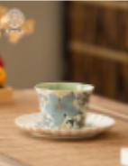 青花斗彩手绘咖啡杯 商品图0