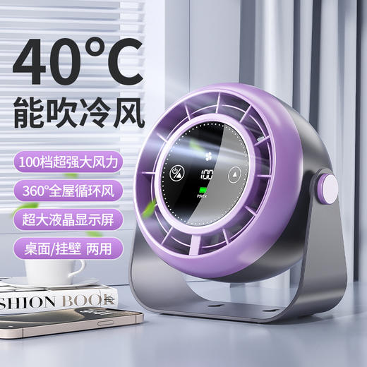 热卖！桌面小空调！塞尔兰斯 超薄低分贝 无线遥控桌面风扇 静音长续航KF-09/桌面循环扇 空气循环凉感ds301 可桌面/可壁挂 商品图10