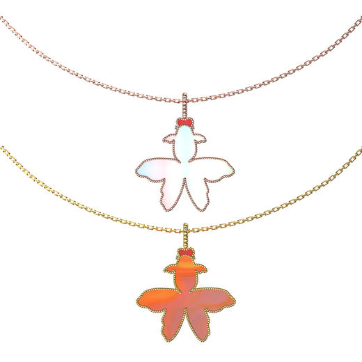 贝林自然世界-遇福鱼系列白蝶贝项链 商品图4