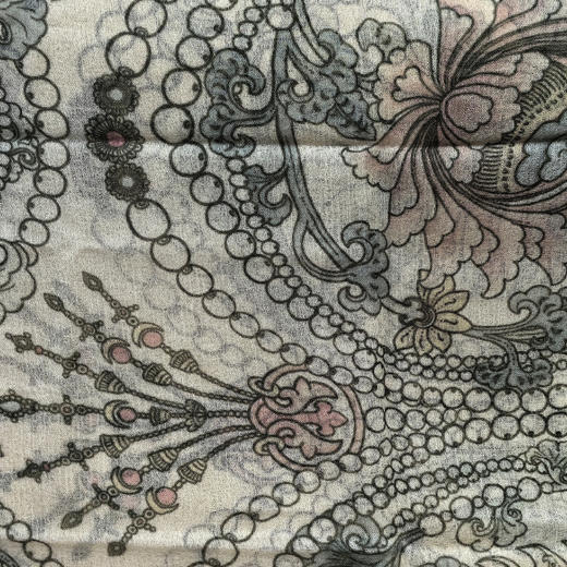 杞冠臻选 | YAKOO 藏式花卉纯绒围巾 100%牦牛绒 100*200cm 商品图1