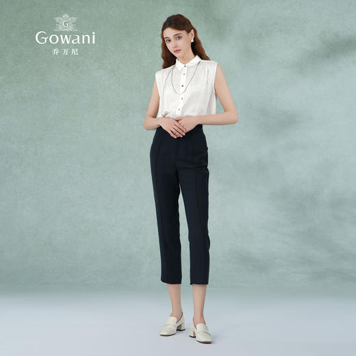 乔万尼新款直筒西装裤高腰显瘦设计轻薄裤子EI2F777 商品图2