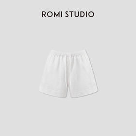 ROMI STUDIO“Clean fit”100%亚麻轻薄松紧腰休闲短裤 RWCRXG3138【发货时效25天】